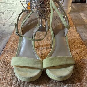 Sam Edelman Light Green Suede Heels